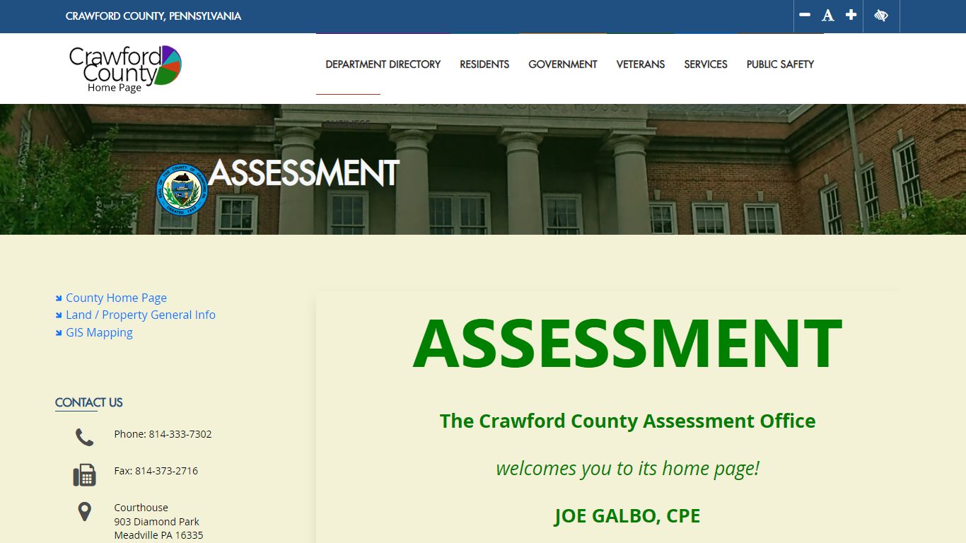 Assessment - Crawford County, Pennsylvania